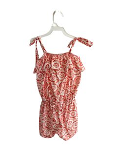 BELLA BLISS ORANGE PRINTED DESIGN ROMPER