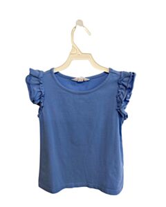 EYELET & IVY  BLUE    SLEEVELESS SHIRT WITH RUFFLE
