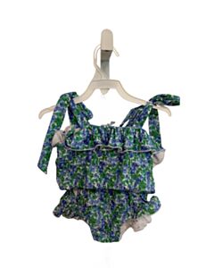 SOUTHERN SMOCKED COMPANY  GREEN  FLORAL  2-PIECE SWIMSUIT
