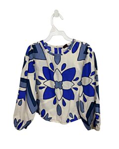 TEA BLUE FLORAL SHIRT-LS