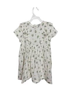PETIT BATEAU WHITE FLORAL KNIT DRESS