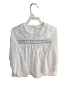 EDGEHILL COLLECTION WHITE SMOCKED DRESS SHIRT