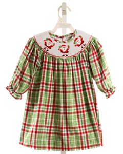 SHRIMP & GRITS  MULTI-COLOR  PLAID SMOCKED DRESS