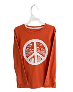 APPAMAN ORANGE PRINTED DESIGN KNIT LS SHIRT