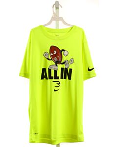 NIKE  BRIGHT YELLOW  PRINTED DESIGN T-SHIRT