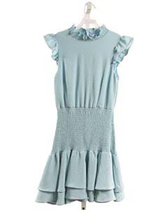 MISS BEHAVE BLUE SMOCKED DRESS