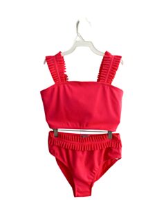 HABITUAL GIRL HOT PINK 2-PIECE SWIMSUIT WITH RUFFLE