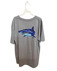 AFTCO GRAY PRINTED DESIGN T-SHIRT