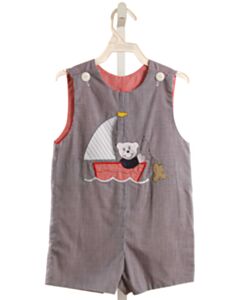 WISH UPON A STAR  NAVY  GINGHAM APPLIQUED JON JON