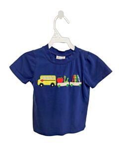 SOUTHERN SASS SMOCKS BLUE KNIT SS SHIRT