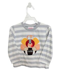 NATALIE GRANT  GRAY  STRIPED  KNIT LS SHIRT