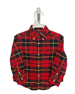 RALPH LAUREN RED PLAID DRESS SHIRT