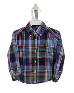 RALPH LAUREN BLUE PLAID DRESS SHIRT
