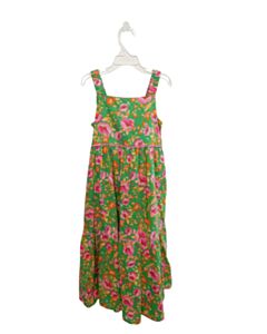 ISAAC MIZRAHI  GREEN SWISS DOT FLORAL  DRESS