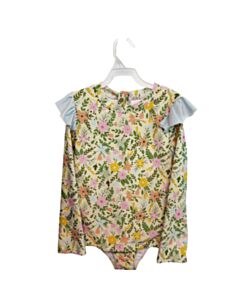 BUSY BEES SMOCKED  YELLOW  FLORAL  2-PIECE SWIMSUIT