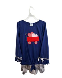 SUGAR DUMPLIN KIDS  BLUE  GINGHAM  2-PIECE OUTFIT