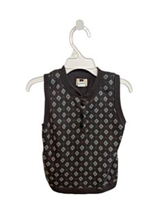 TEA  GRAY   EMBROIDERED SWEATER VEST
