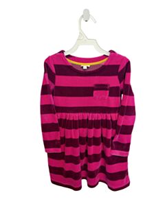 MINI BODEN  HOT PINK VELOUR STRIPED  DRESS