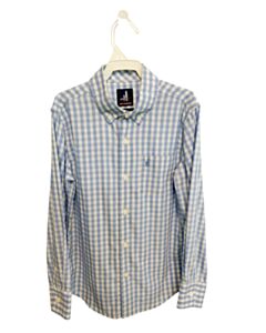JOHNNIE-O BLUE GINGHAM DRESS SHIRT