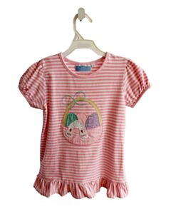 TROTTER ST. PINK STRIPED KNIT SS SHIRT