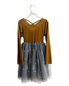 BELLA & OMI  GRAY VELOUR   PARTY DRESS