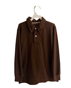 KELLY'S KIDS  BROWN    KNIT LS SHIRT