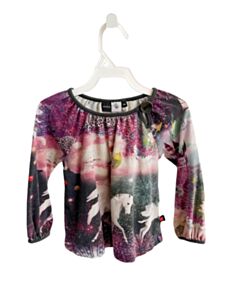 MOLO PURPLE PRINTED DESIGN KNIT LS SHIRT