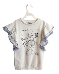 MONNALISA  WHITE    SHIRT-SS WITH RUFFLE