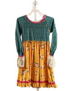 CHEEKY PLUM  YELLOW  FLORAL  KNIT DRESS