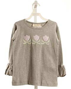 HANNAH KATE  GRAY  KNIT LS SHIRT
