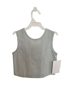 HANNAH KATE GREEN SEERSUCKER SLEEVELESS SHIRT