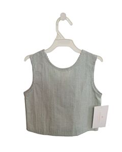 HANNAH KATE GREEN SEERSUCKER SLEEVELESS SHIRT