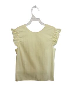 HANNAH KATE YELLOW SEERSUCKER STRIPED SLEEVELESS SHIRT