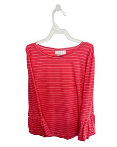 HANNAH KATE  HOT PINK  STRIPED  KNIT LS SHIRT