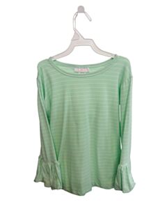HANNAH KATE MINT STRIPED KNIT LS SHIRT