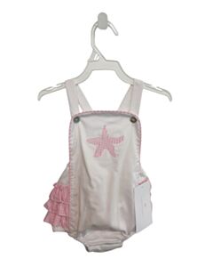 HANNAH KATE PINK PIQUE POLKA DOT BUBBLE WITH RUFFLE