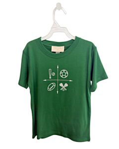HANNAH KATE  GREEN   PRINTED DESIGN KNIT SS SHIRT