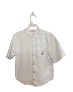 HANNAH KATE WHITE SWISS DOT DRESS SHIRT