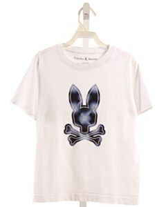 PSYCHO BUNNY  WHITE  PRINTED DESIGN T-SHIRT