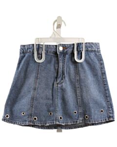 ZARA  DENIM  SKIRT WITH EYELET TRIM