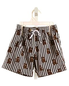 NO TAG  BLACK  STRIPED  SWIM TRUNKS