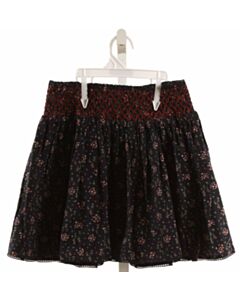 KIDS  BLUE  FLORAL SMOCKED SKIRT