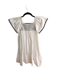 PAZ  WHITE SEERSUCKER  SMOCKED DRESS