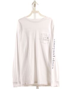 VINEYARD VINES  WHITE   PRINTED DESIGN KNIT LS SHIRT