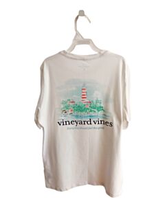 VINEYARD VINES  WHITE   PRINTED DESIGN T-SHIRT