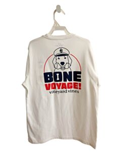 VINEYARD VINES  WHITE   PRINTED DESIGN T-SHIRT