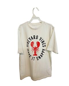 VINEYARD VINES CREAM PRINTED DESIGN T-SHIRT