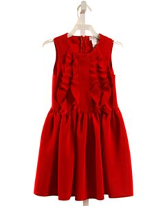 DAVID CHARLES RED PARTY DRESS WITH RUFFLE