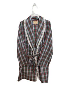 THE BEAUFORT BONNET COMPANY  RED  PLAID  LOUNGEWEAR WITH EYELET TRIM