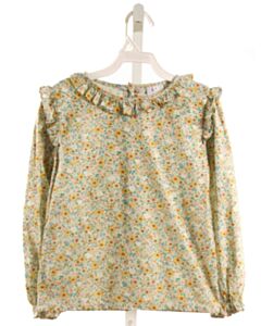 SET PROPER  YELLOW  FLORAL  DRESS SHIRT WITH RUFFLE